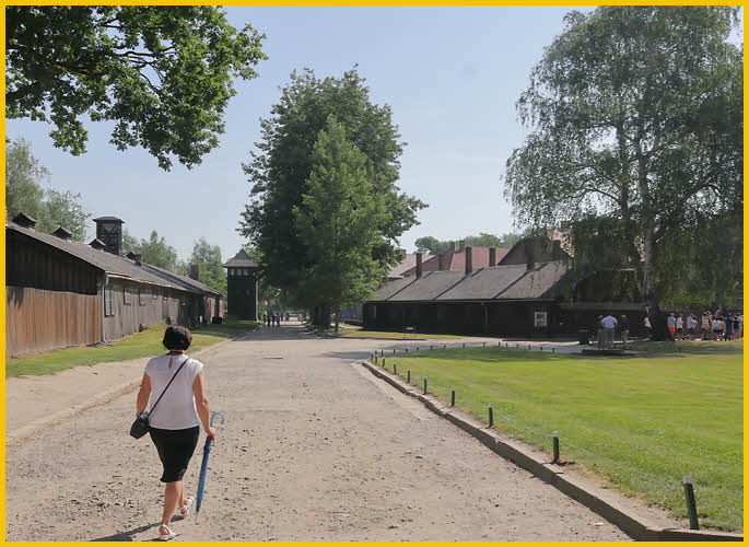 Entering Auschwitz I